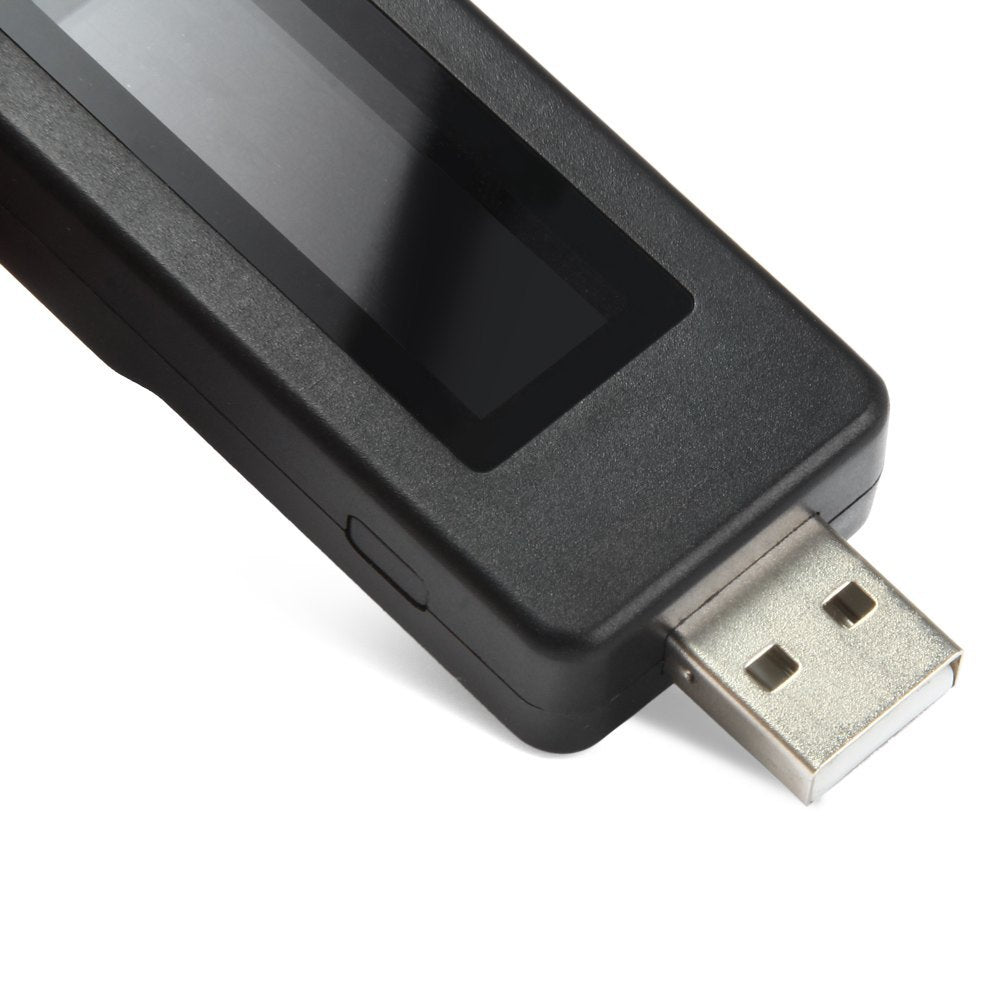 KCX-045 USB LCD Screen Voltage Current Detector for Smartphone Power Bank - Black