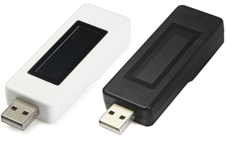 KCX-045 USB LCD Screen Voltage Current Detector for Smartphone Power Bank - Black