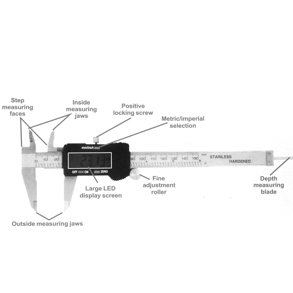 Stainless Steel Electronic LCD Digital Vernier Caliper