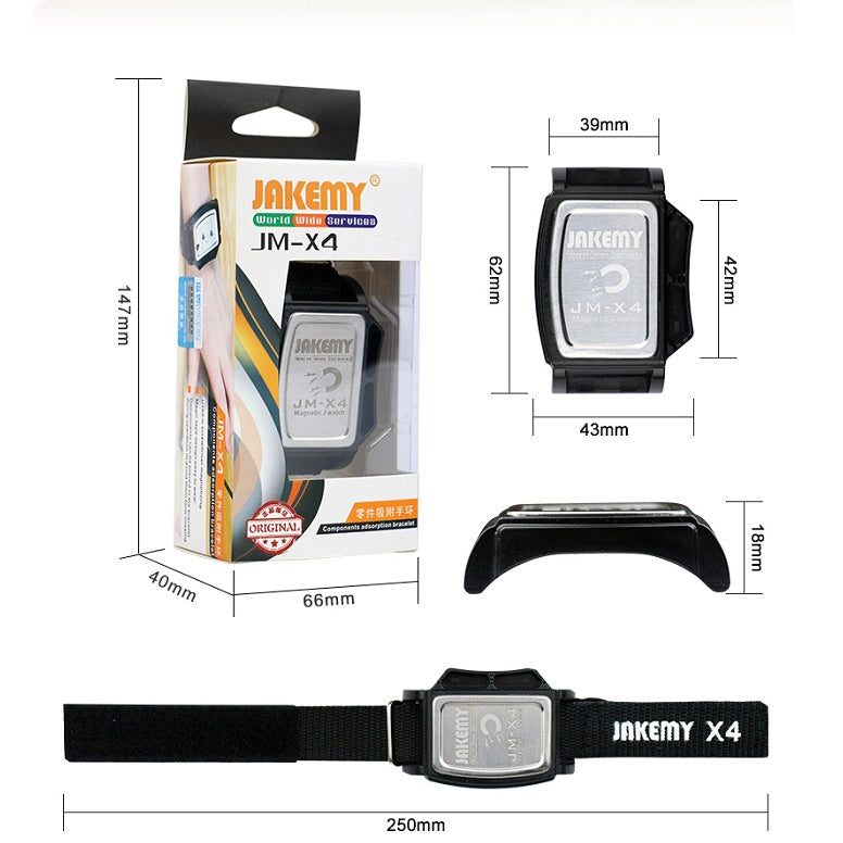 JAKEMY JM-X4 Magnetic Components Parts Adsorption Wristband