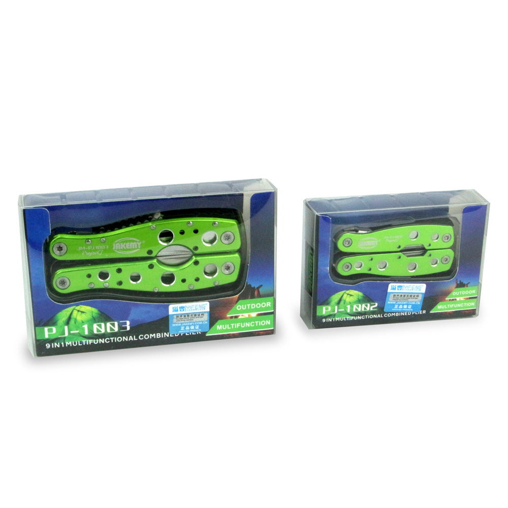 Jakemy PJ-1002 9-In-1 Multifunctional Outdoor Tool Kit with Plier/Knife/Saw/Flier/Screwdriver
