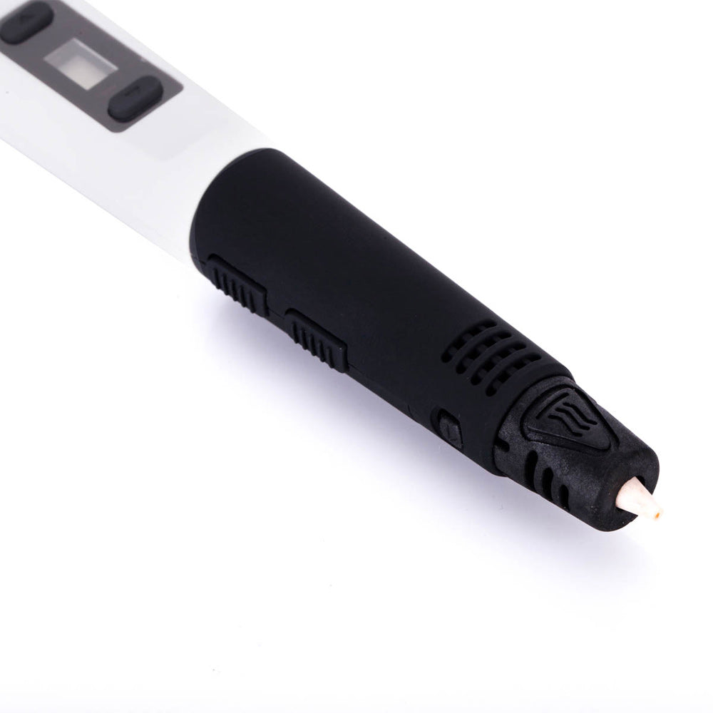 Intelligent 3D Printing Pen with LCD Display F10 for Doodling, Art & Craft Making - White