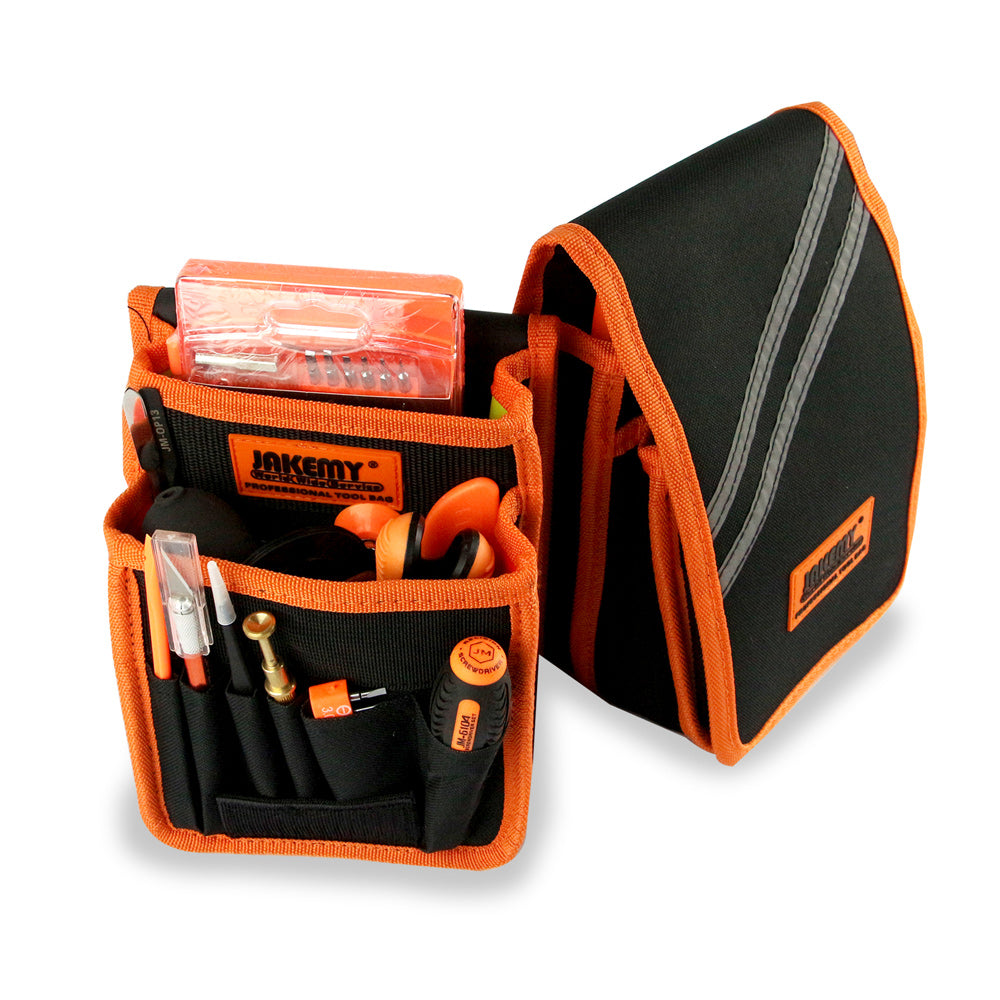 Jakemy JM-P12 83-in-1 Precision Screwdriver Opening Tool Crowbar Repair Tool Set with Canvas Bag