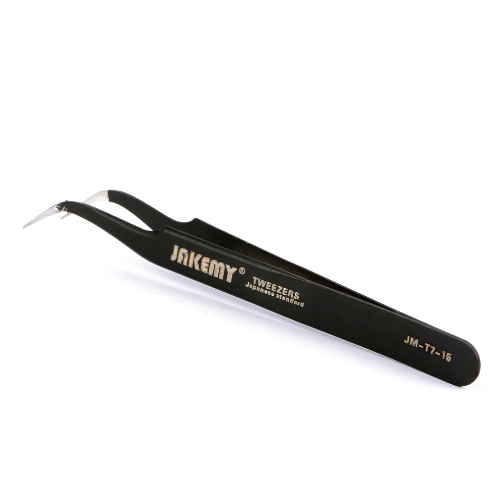JAKEMY T7-15 Anti-Static Curved Tip Tweezer