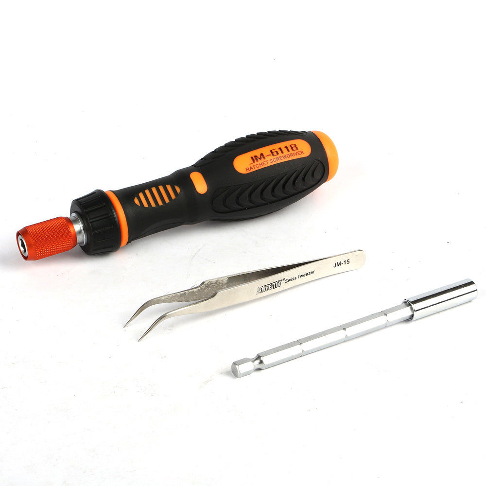 Jakemy JM-6118 33 in 1 Professional Precision Repair Tool Kit with Screwdriver Tweezer Sockets Bits