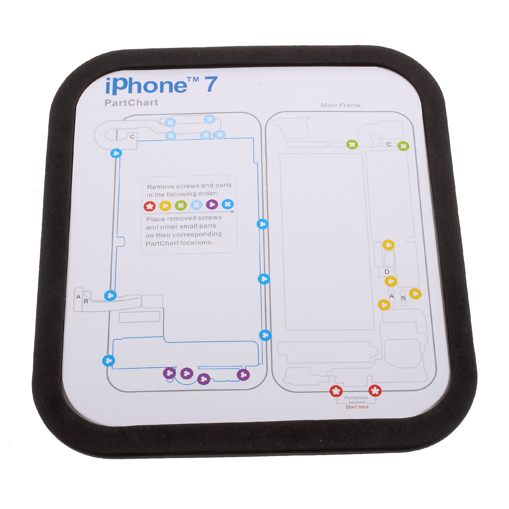 Professional Magnetic Screw Keeper Mat Repair Tools for iPhone 7/7 Plus/6s/6s Plus/6/6 Plus