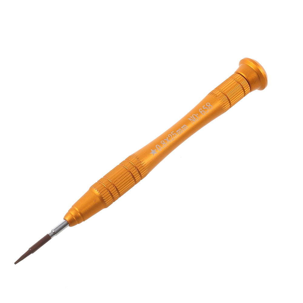 NO.658 Non-slip Handle 0.8 x 25mm 5 Point Star Screwdriver Repair Tool