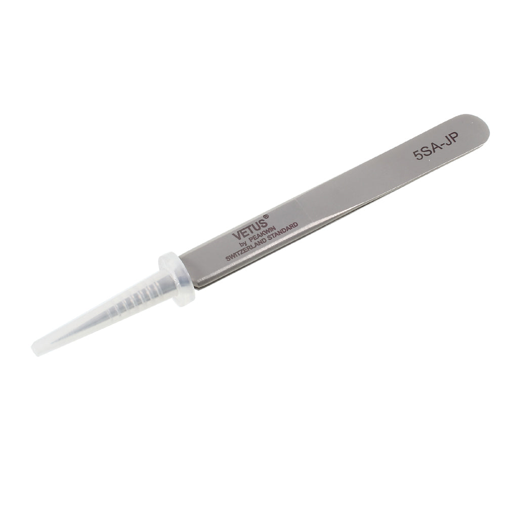 VETUS High Strength Stainless Steel Straight Tweezers Point Tipped (5SA-JP) - Style A