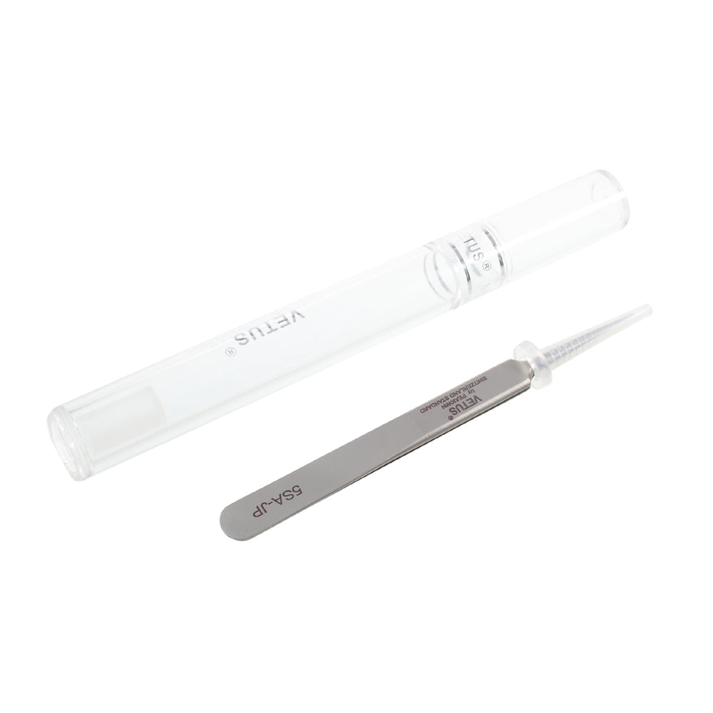 VETUS High Strength Stainless Steel Straight Tweezers Point Tipped (5SA-JP) - Style A