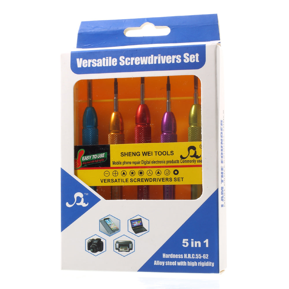5-in-1 Professional Screwdriver Disassemble Opening Repair Tool Kit