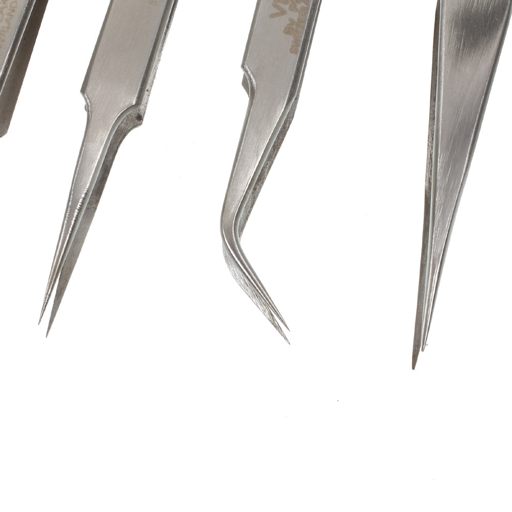 VETUS 7-in-1 High Strength Stainless Steel Precision Tweezers Set
