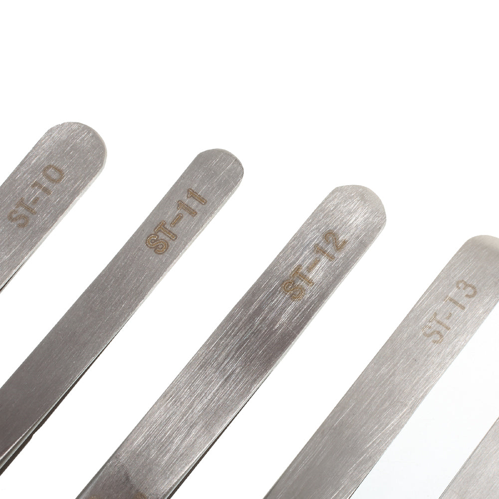 VETUS 7-in-1 High Strength Stainless Steel Precision Tweezers Set