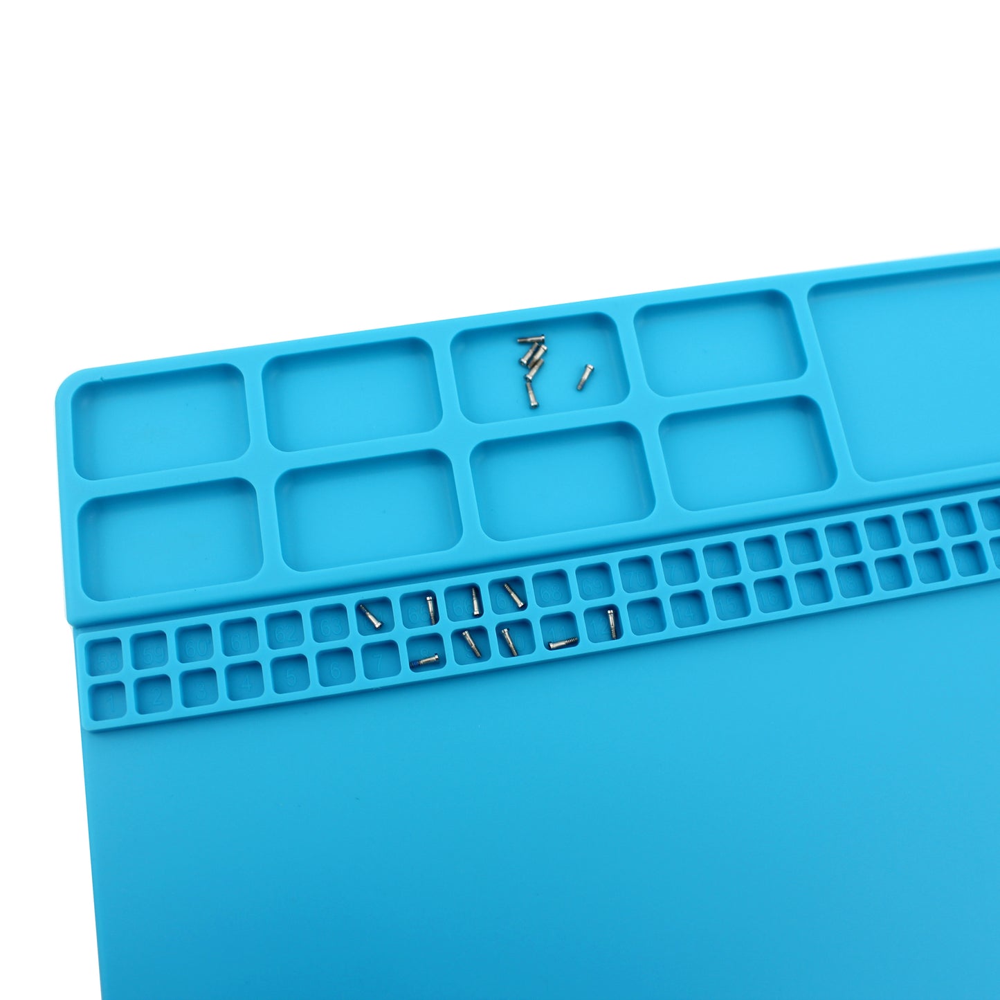 Soldering Station Mat Heat Insulation Silicone Pad Maintenance Platform for Phone Repair - Baby Blue