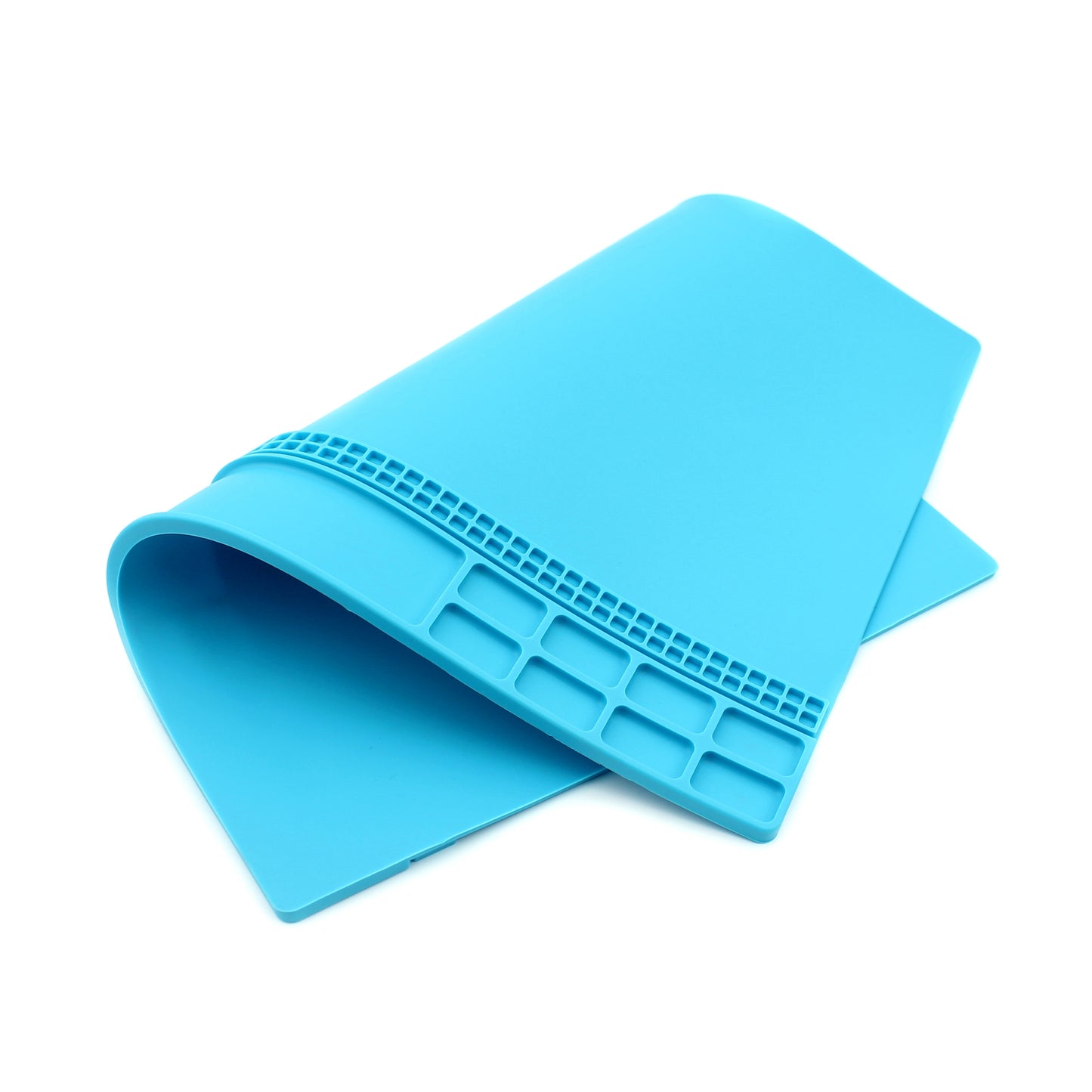 Soldering Station Mat Heat Insulation Silicone Pad Maintenance Platform for Phone Repair - Baby Blue
