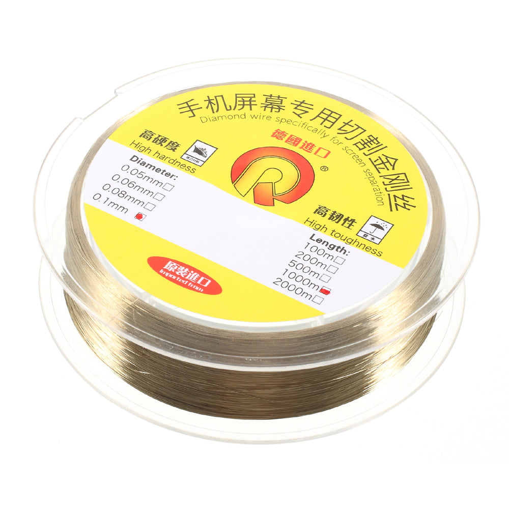 1000m Diamante Cord Wire for Cell Phone LCD Screen Separation - Diamater: 0.08mm