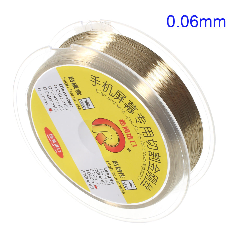 1000m Diamante Cable for Separating Mobile Phone LCD Screen - Diamater: 0.06mm