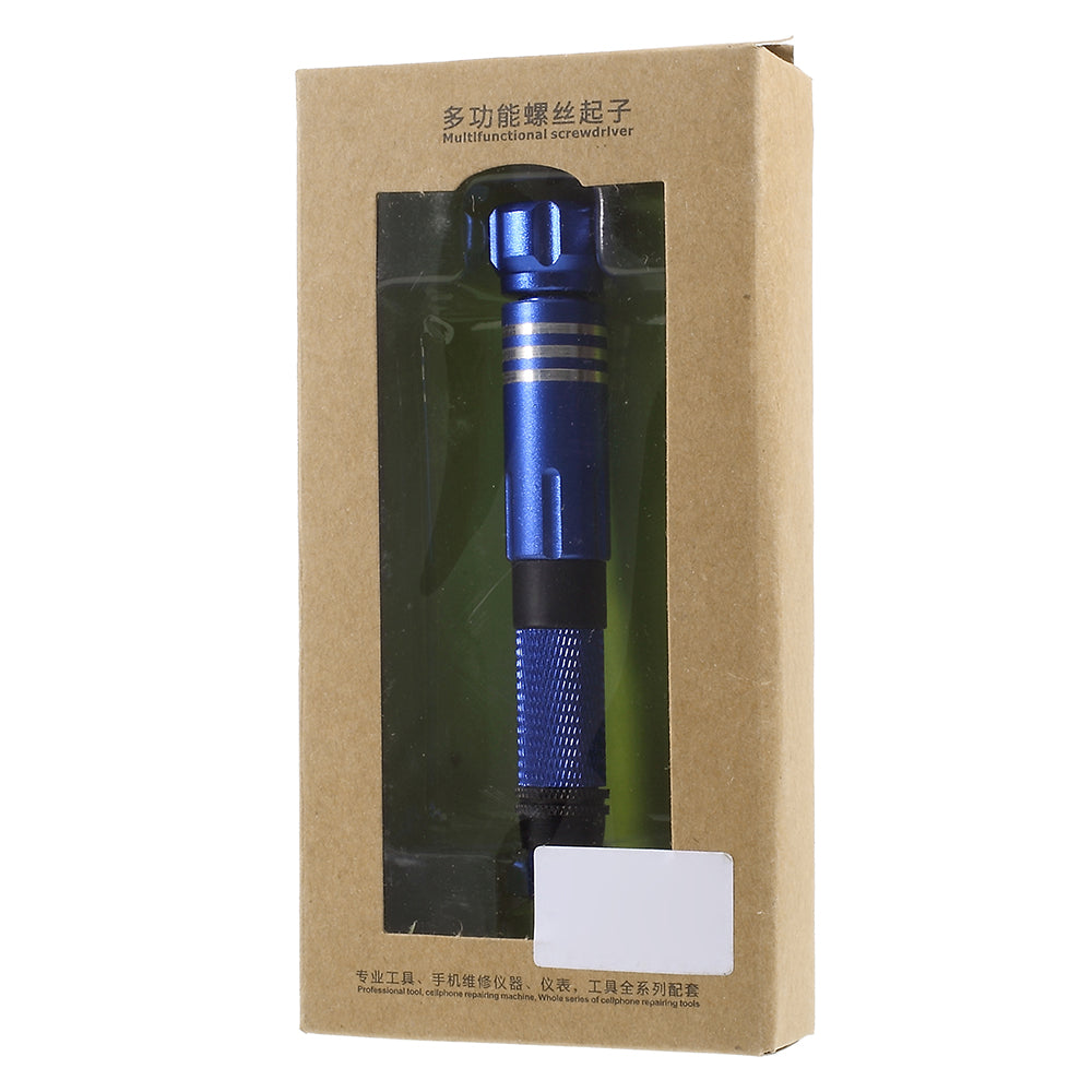 6-in-1 Precise Screwdriver Disassemble Tool Set for iPhone 7 - Blue