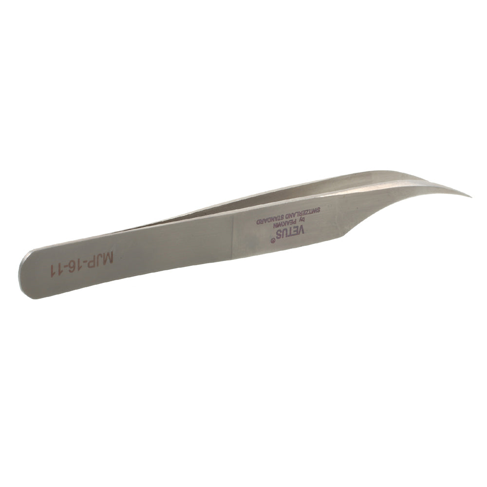 VETUS MJP-16-11 VETUS High Strength Matte Stainless Steel Professional Curved Tip Tweezers Repair Tool - Style B