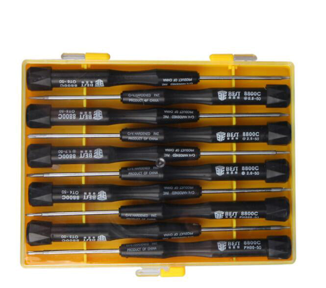 Uniqkart BST-8800C 10-in-1 Anti-slip Professional Screwdriver Disassemble Opening Repair Tool Kit