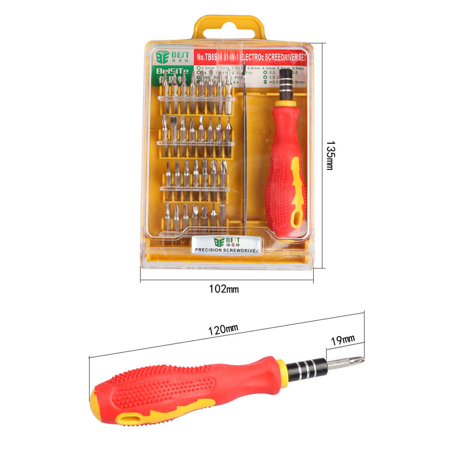 Uniqkart BST-8530 31-in-1 Professional Screwdriver Tweezers Bits Repair Tool Kit