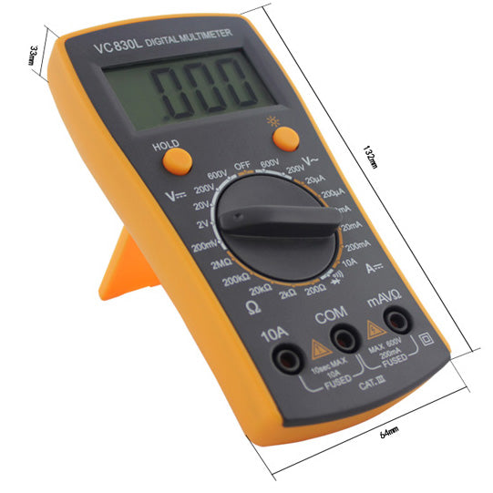 Best BST-VC830L Electric Handheld Tester Digital Multimeter with LCD Display