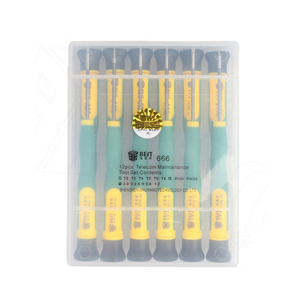 Uniqkart BST-666 12 in 1 Screwdriver Kit Repair Tool Set