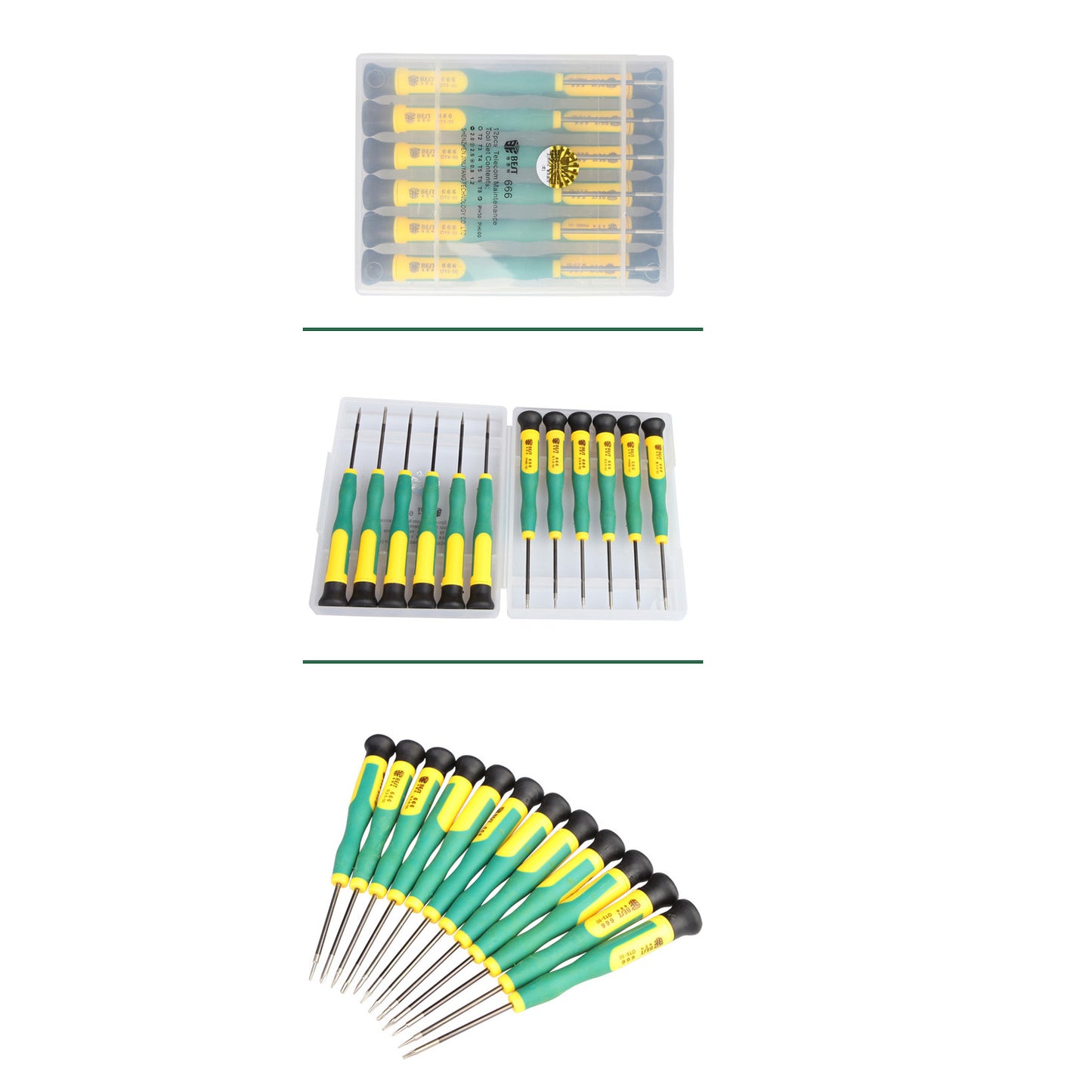 Uniqkart BST-666 12 in 1 Screwdriver Kit Repair Tool Set