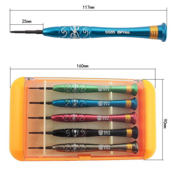 Uniqkart BST-668S 5 in 1 Screwdriver Kit Repair Tool Set