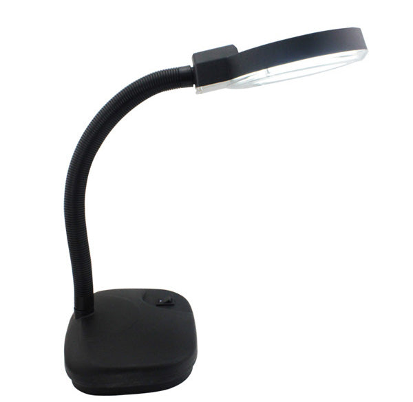 Uniqkart BST-208 Desk Table Lamp Illumination Magnifier Glass with 5X and 10X Zoom - 110V