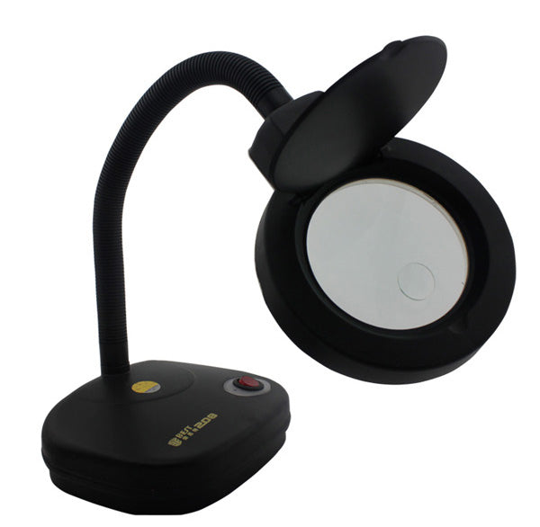 Uniqkart BST-208 Flexible Magnifying Glass Illumination Desk Table Lamp - 220V