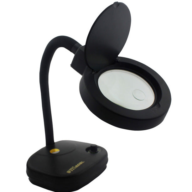 Uniqkart BST-208L 2X/10X Desktop Magnifying Glass Adjustable Brightness 2.7W LED Light - AC 220V