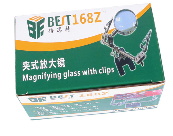 Uniqkart BST-268Z 5X Electronic Maintenance Fixed Magnifying Glass with Clips