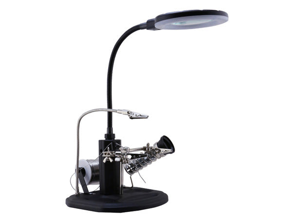 Uniqkart BST-308L LED Lamp 2.5X/4X Magnifying Glass with Clips