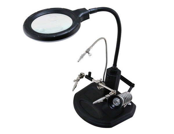 Uniqkart BST-308L LED Lamp 2.5X/4X Magnifying Glass with Clips