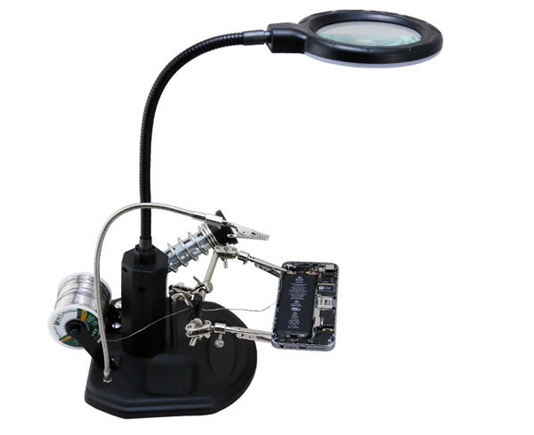 Uniqkart BST-308L LED Lamp 2.5X/4X Magnifying Glass with Clips
