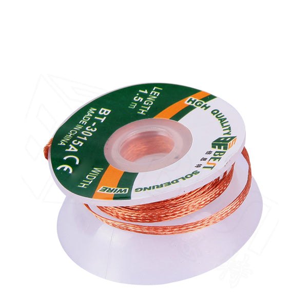 Uniqkart BT-3015A 3mmx1.5m Copper Alloy Braided Soldering Desoldering Cable Wick