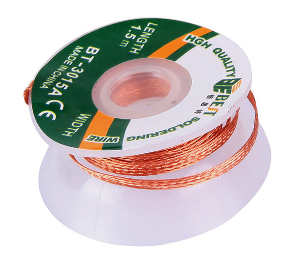 Uniqkart BT-3015A 3mmx1.5m Copper Alloy Braided Soldering Desoldering Cable Wick