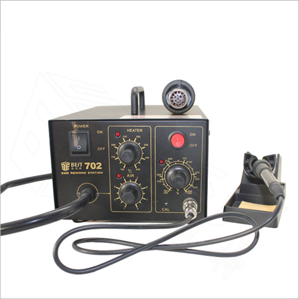 Uniqkart BST-702 Spiral Type Lead Free Hot Air Gun + Soldering Station 2 in 1 Rework Station - 220V