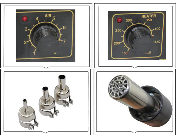 Uniqkart BST-850C Constant Temperature Anti-static Hot Air Soldering Gun Rework Station - EU Plug / 110V