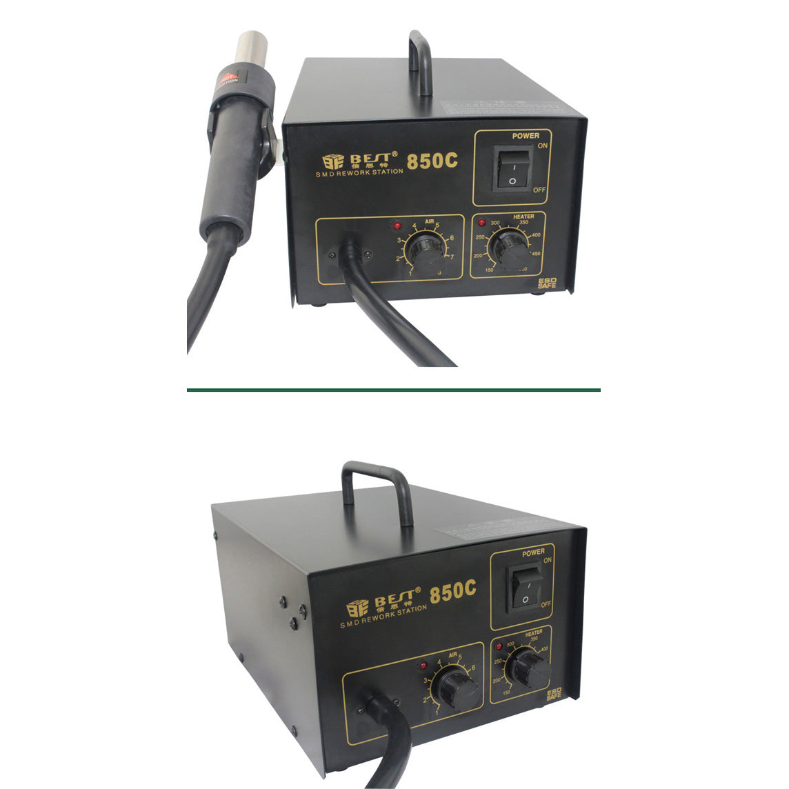 Uniqkart BST-850C Thermostat Anti-static Hot Air Soldering Gun Rework Station - EU Plug / 220V