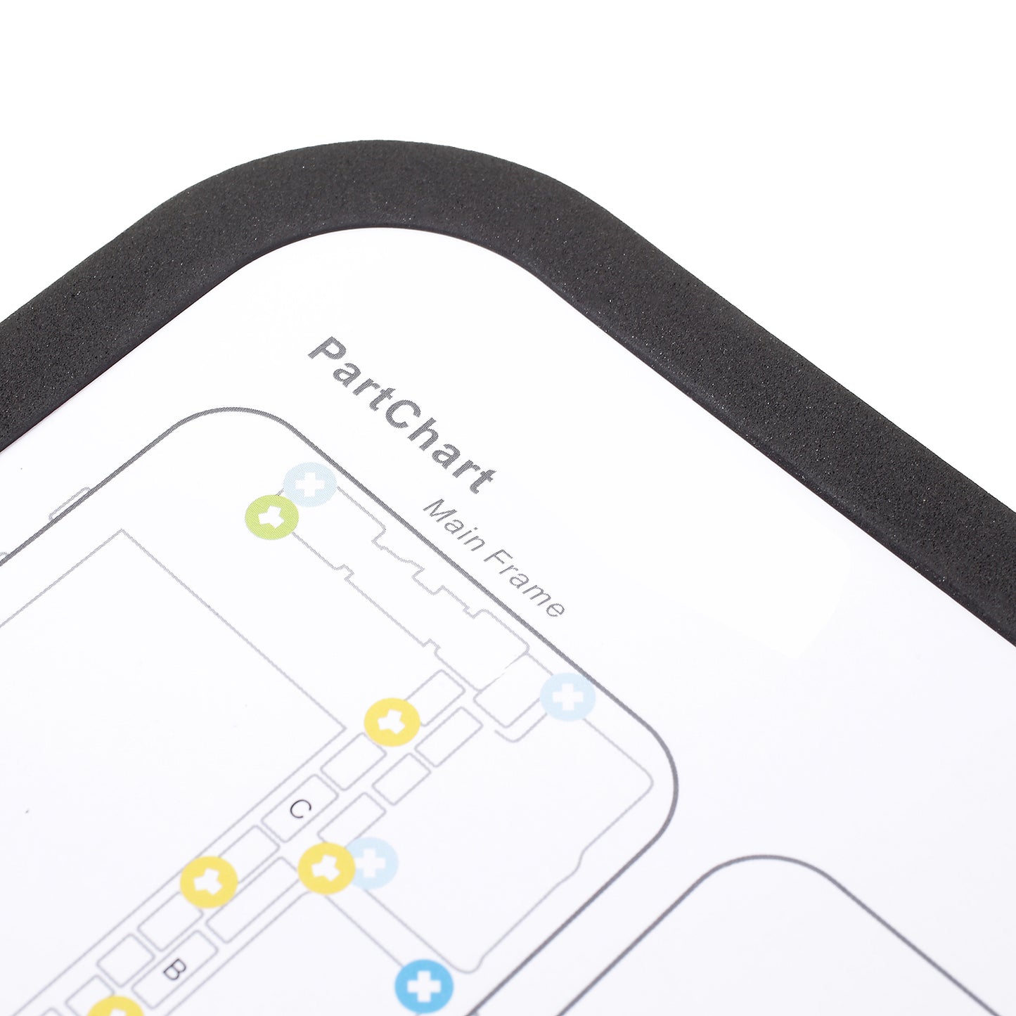 Heat Insulation Repair Platform Mat for iPhone X with Magnetic Screw Section