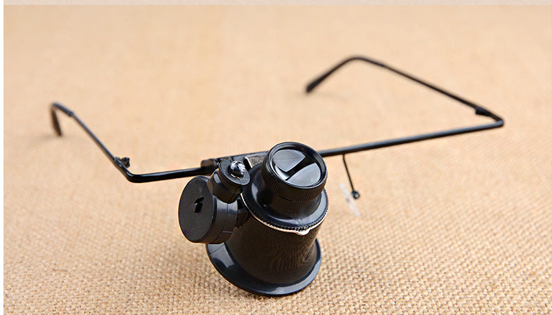 Monocle 20X Magnifier Eyewear Style Magnifier with LED Light