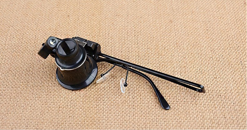 Monocle 20X Magnifier Eyewear Style Magnifier with LED Light