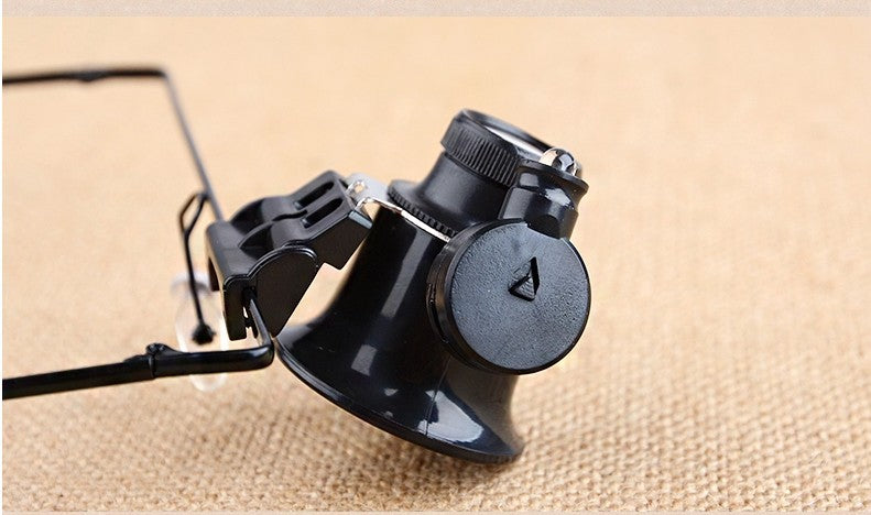 Monocle 20X Magnifier Eyewear Style Magnifier with LED Light