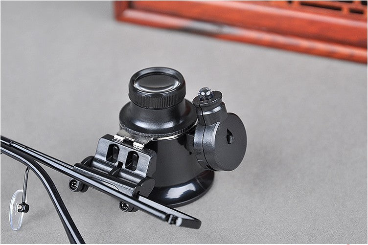 Monocle 20X Magnifier Eyewear Style Magnifier with LED Light