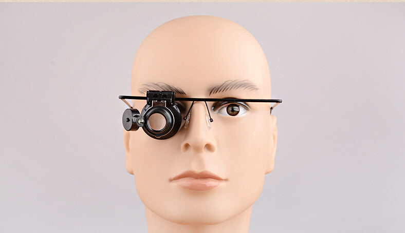 Monocle 20X Magnifier Eyewear Style Magnifier with LED Light