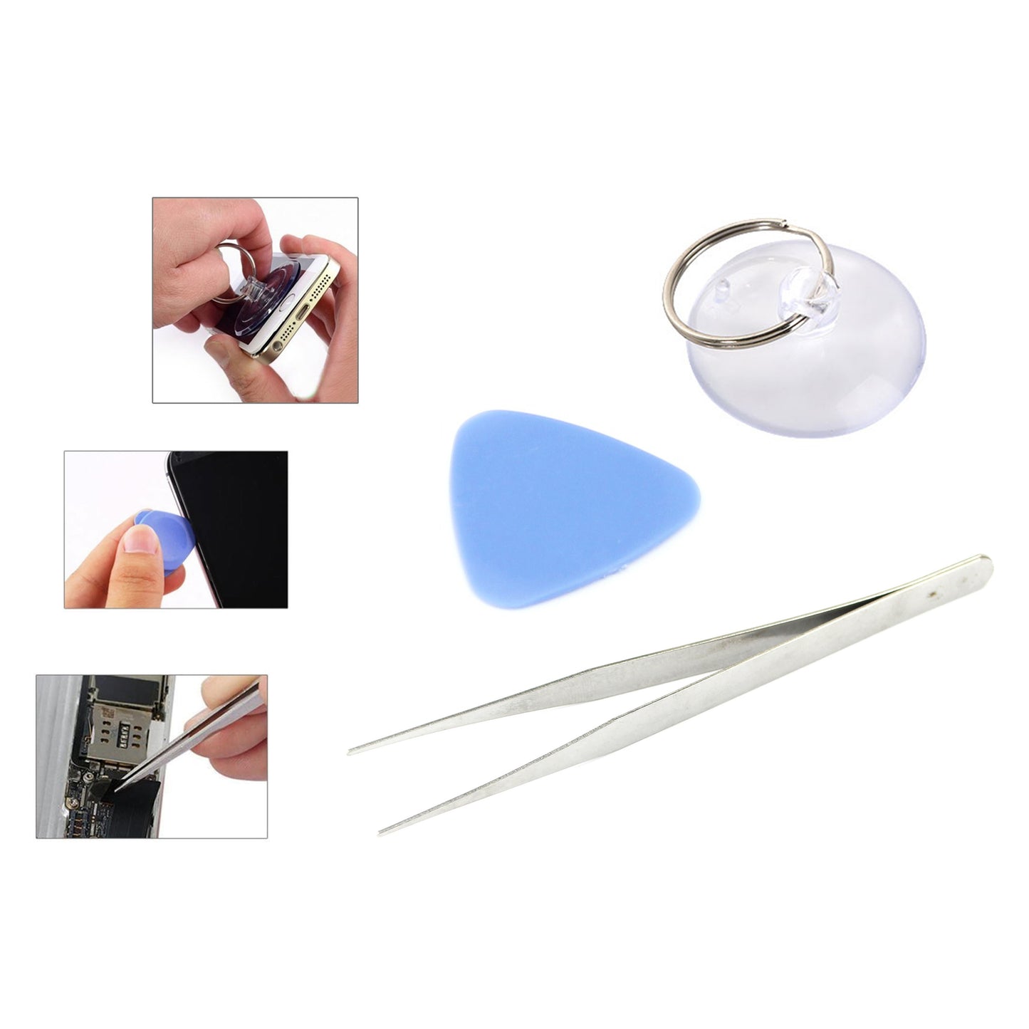 JF-8162 9-in-1 Battery Adhesive Sticker + Waterproof Adhesive Sticker Screwdriver Pry Repair Tool Kit for iPhone 8 4.7