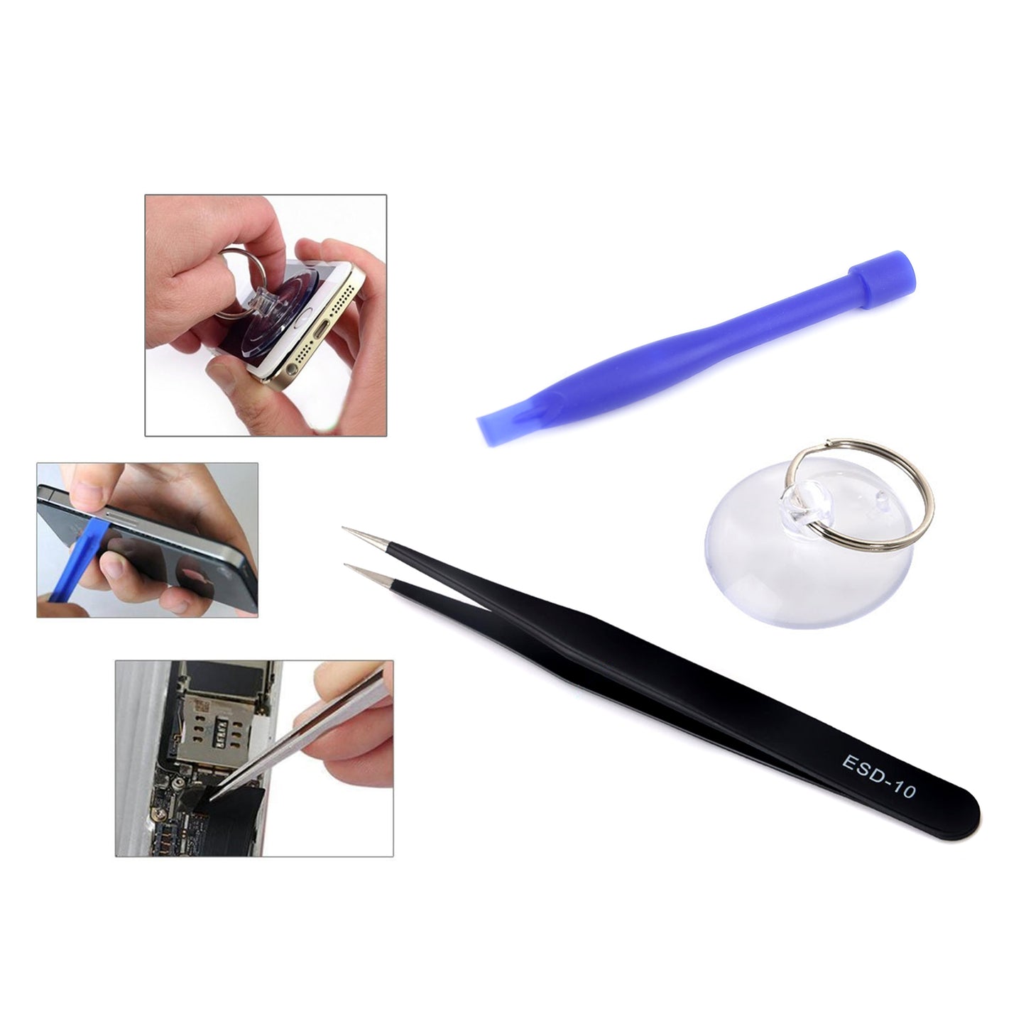 JF-8163 7-in-1 Battery Adhesive Sticker Screwdriver Repair Tool Set for iPhone 8 Plus