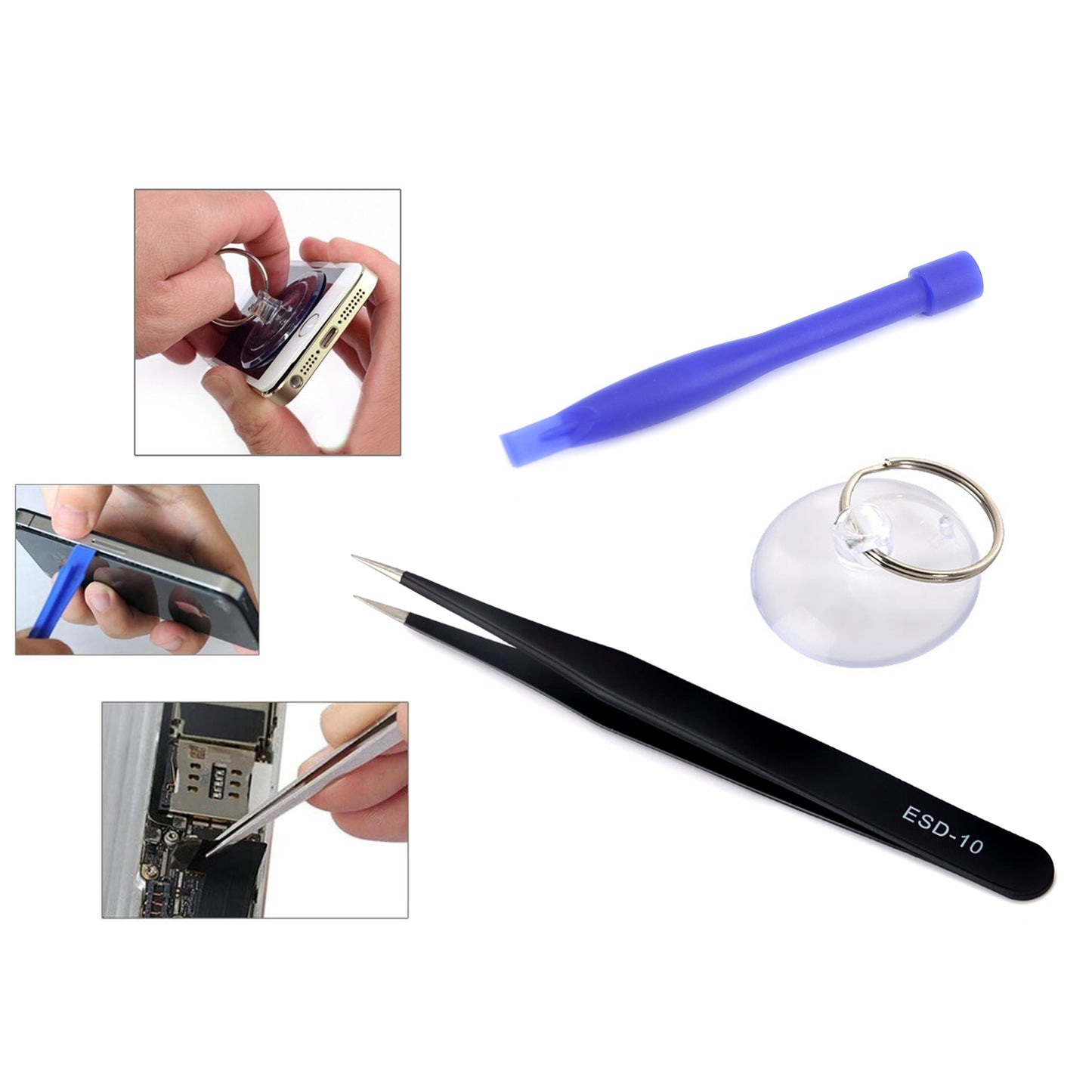 JF-8164 8-in-1 Battery Adhesive Sticker + Waterproof Adhesive Sticker Screwdriver Repair Tool Kit for iPhone 8 4.7 Battery
