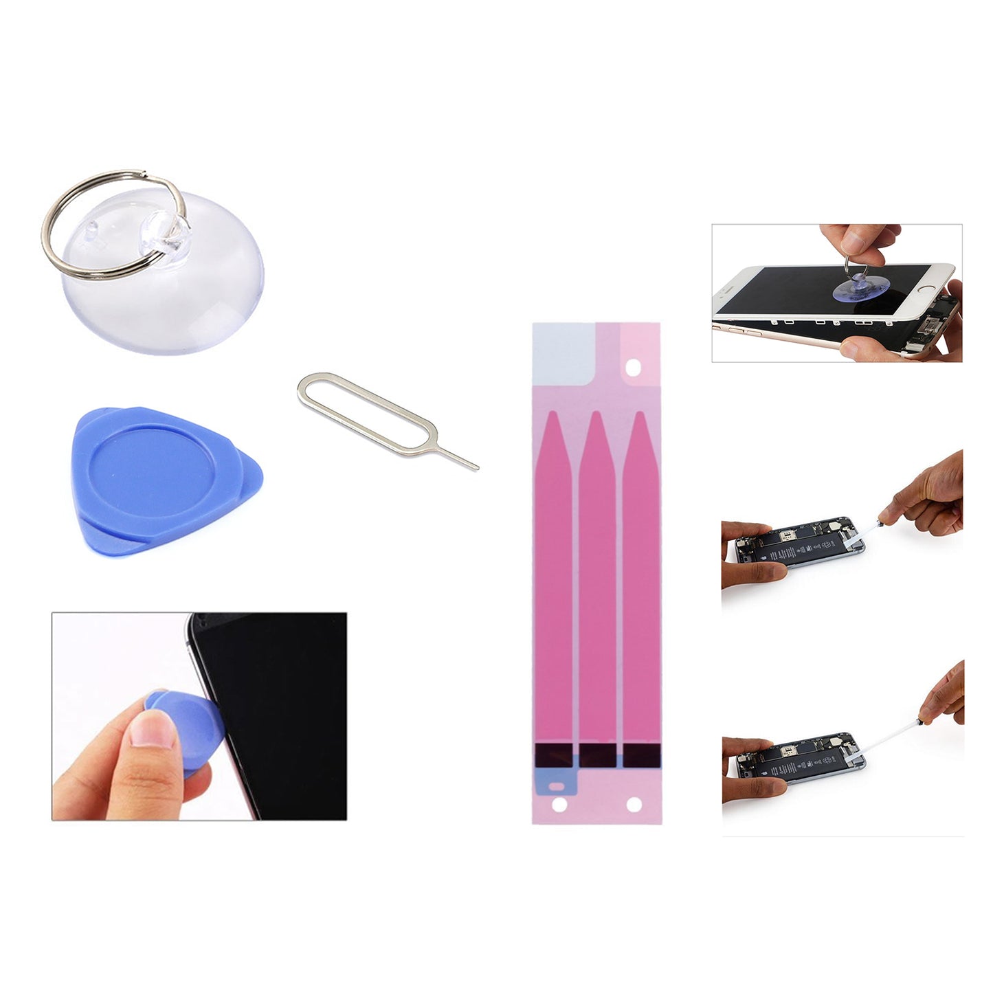 JF-8160 11-in-1 Battery Adhesive Sticker + Waterproof Adhesive Sticker Screwdriver Repair Tool Set for iPhone 8 4.7 Battery